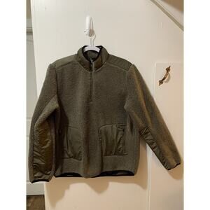 FLX Sherpa Fleece 1/4 Zip Pullover Men's Medium Olive Green‎ Outdoors Hunt Fish